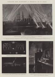 Coronation Night Illuminations at Portsmouth and in London